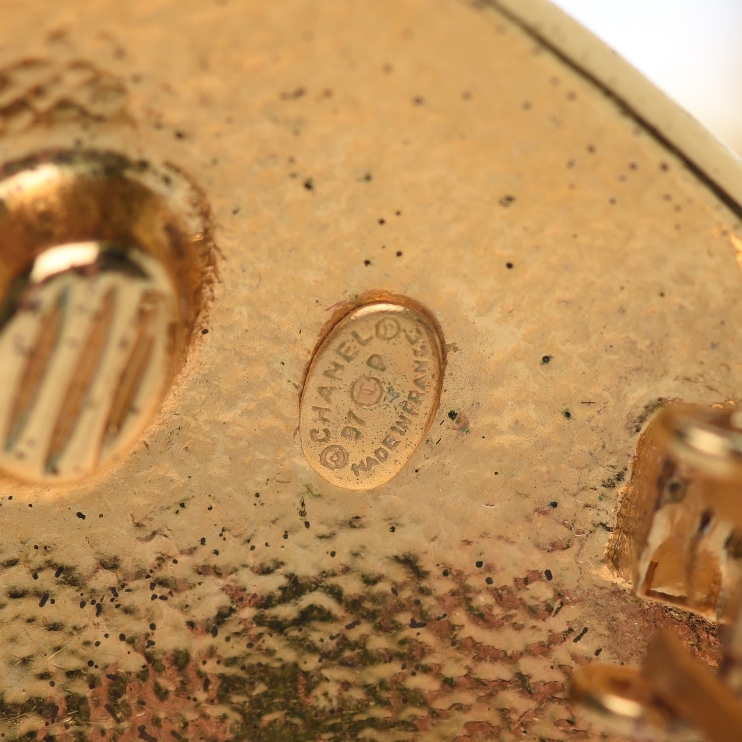 Chanel CC Clip On Earrings Gold 4 of 4