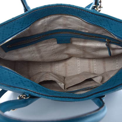Gucci Calfskin Bright Diamante Top Handle Bag Deep Cobalt 6 of 21