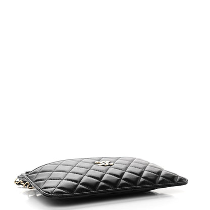 Chanel Lambskin Quilted Clutch With Chain Black 5 of 11