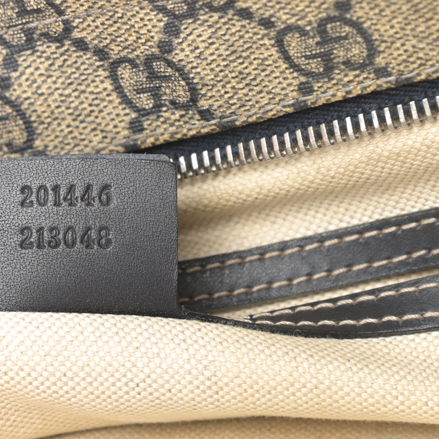 Gucci GG Plus Monogram Large Flat Messenger Bag Beige Blue 7 of 14