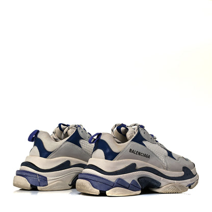 Balenciaga Fabric Mesh Womens Triple S Sneakers 37 White Bleu Violet 4 of 7