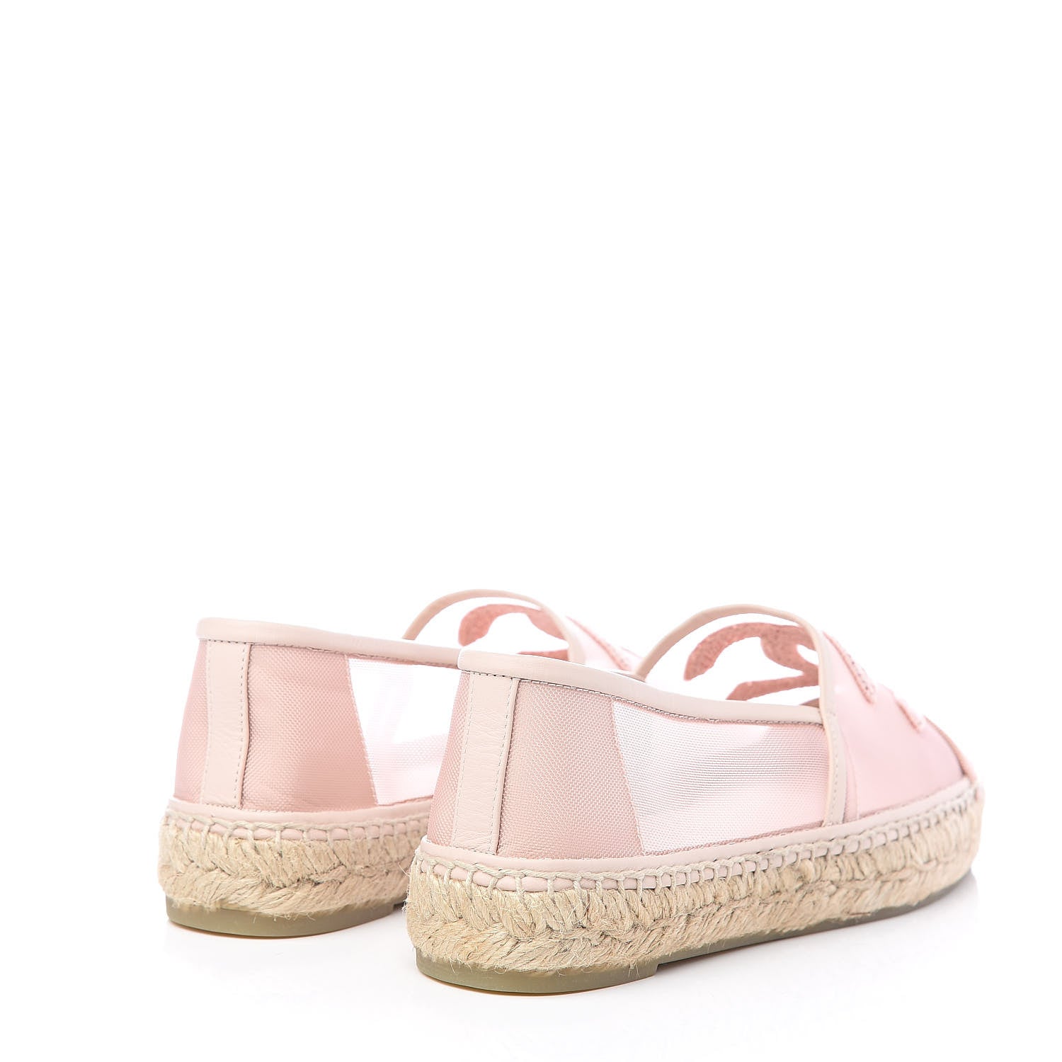 Chanel Mesh Grosgrain CC Espadrilles 36 Pink 4 of 9