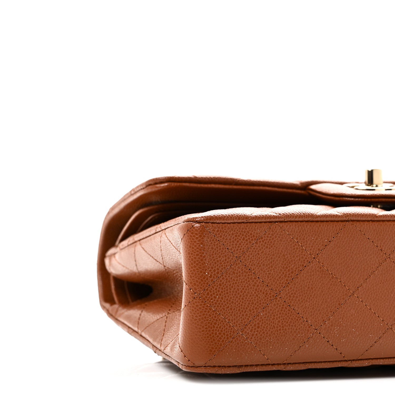 Chanel Caviar Quilted Small Double Flap Light Brown 9 of 10
