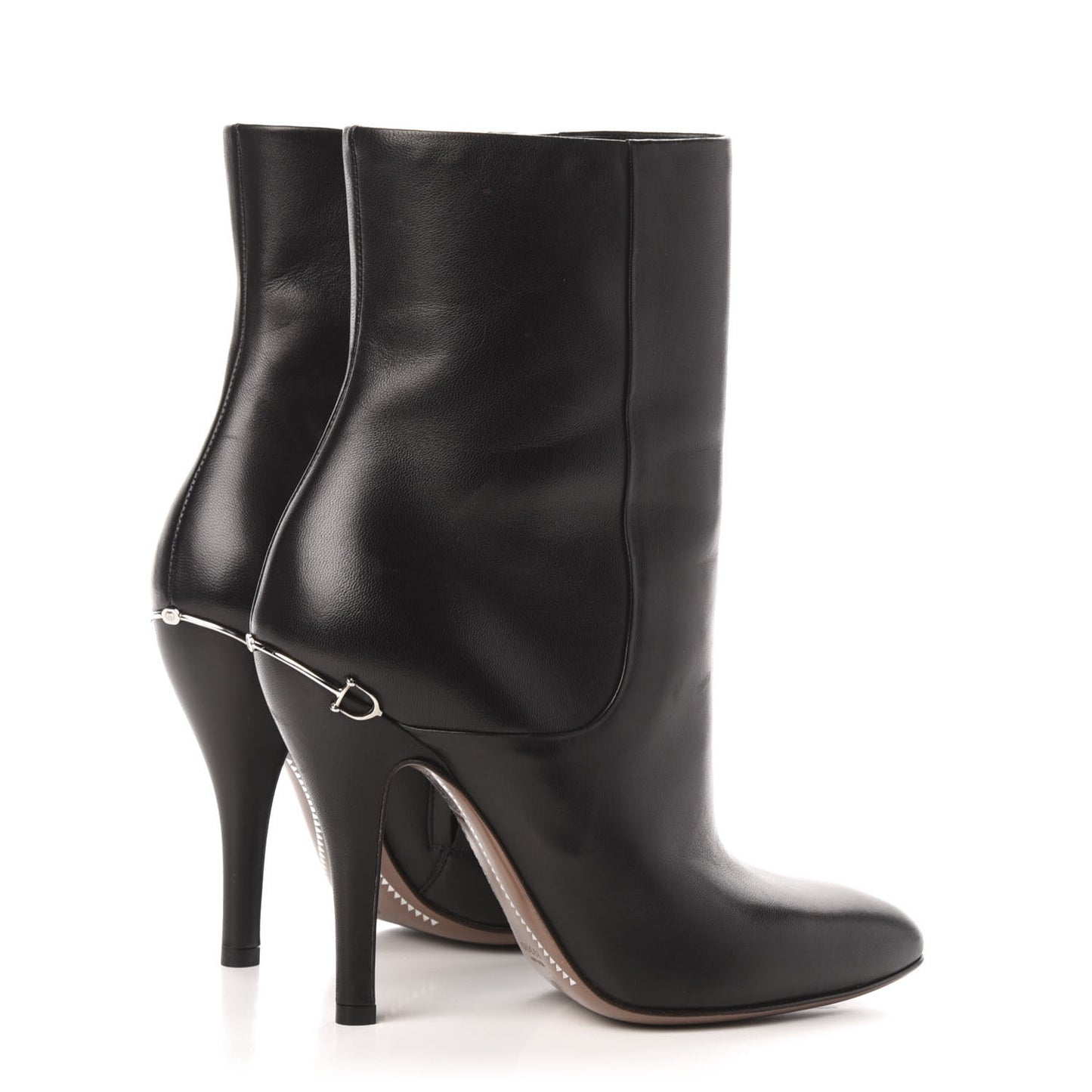 Nappa Horsebit Ankle Boots 36 Black