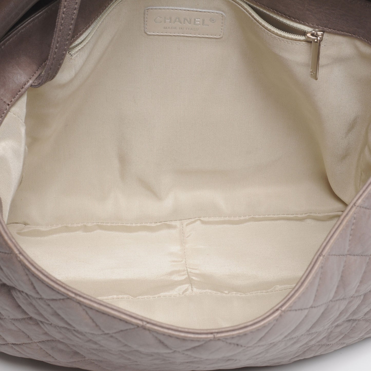 Washed Lambskin Chain Around Maxi Flap Bag Taupe