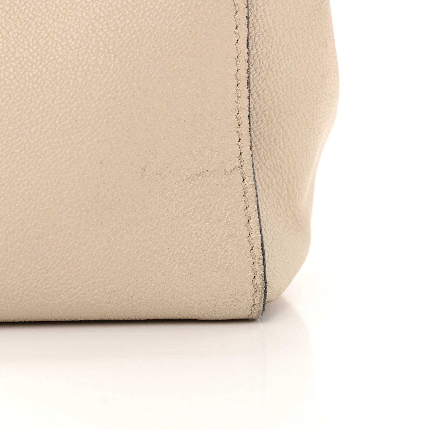 Burberry Soft Grain Calfskin Medium Buckle Tote Limestone 15 of 19