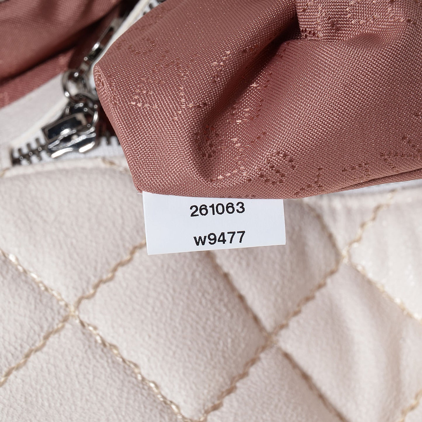 Faux Leather Quilted Small Falabella Tote White