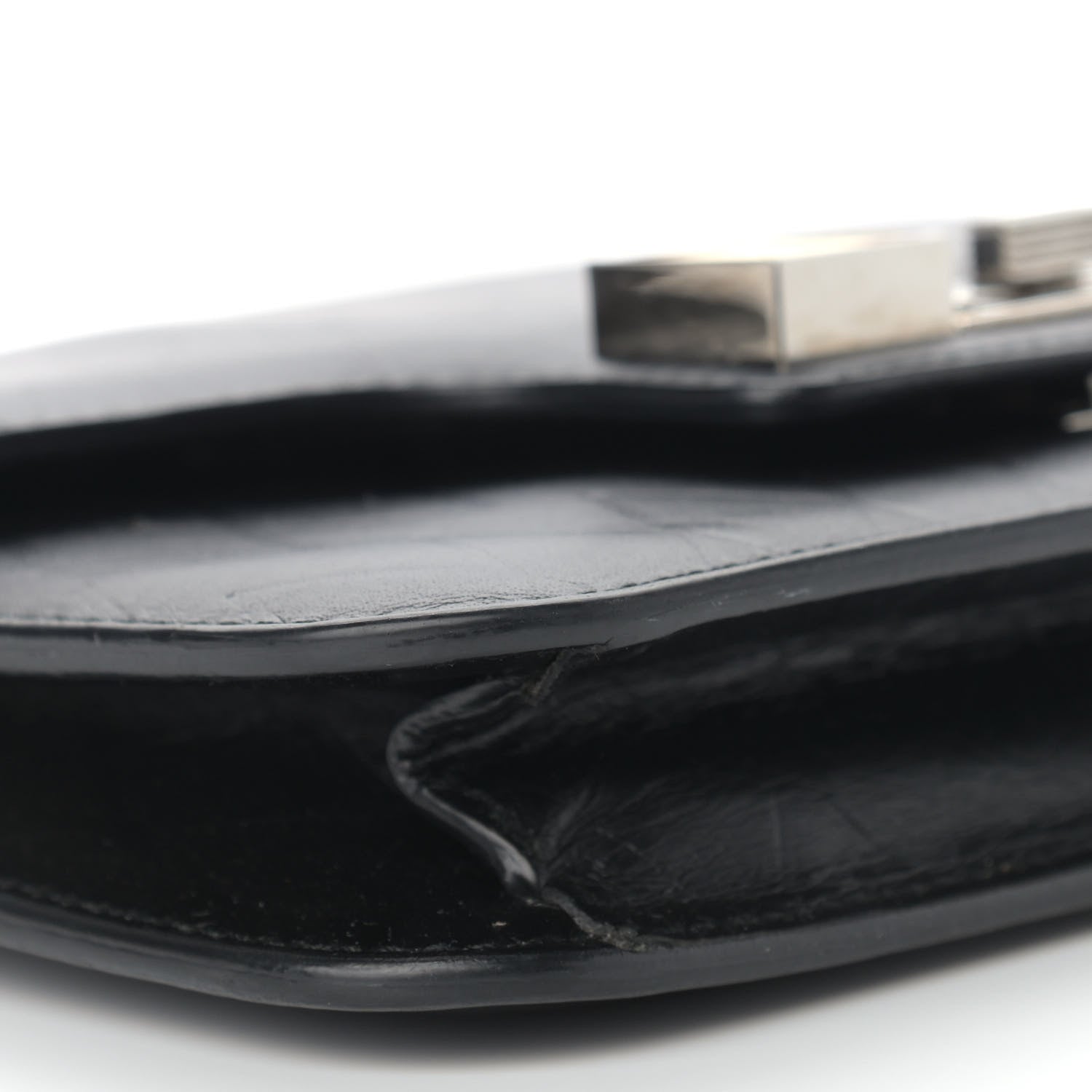 Proenza Schouler Calfskin Embossed Crosshatch PS11 Chain Wallet Black 7 of 12