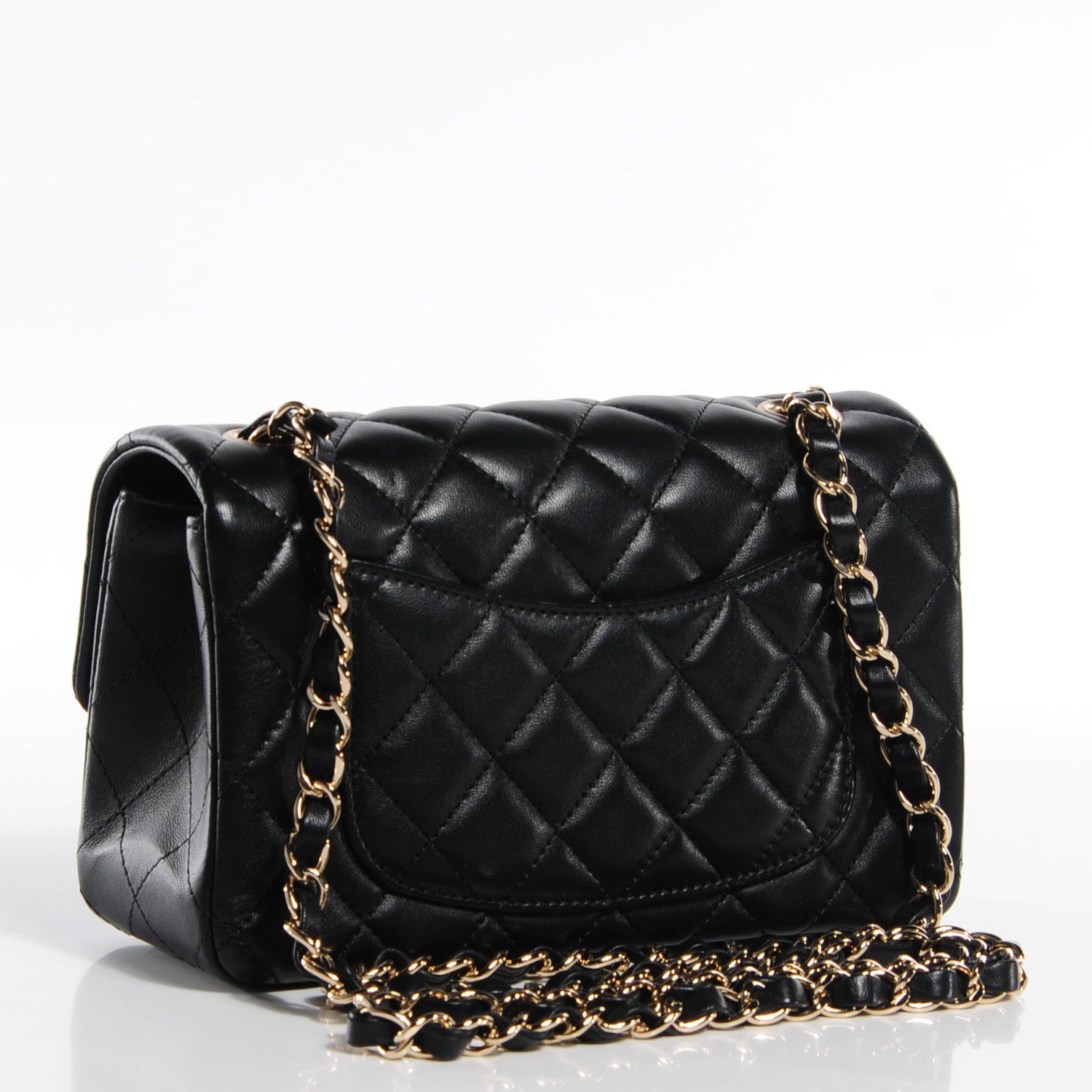 Chanel Lambskin Quilted Mini Rectangular Flap Black 3 of 9