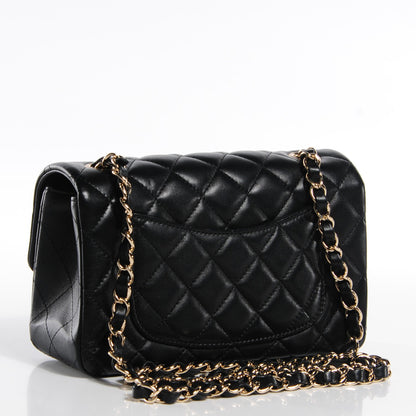 Chanel Lambskin Quilted Mini Rectangular Flap Black 3 of 9