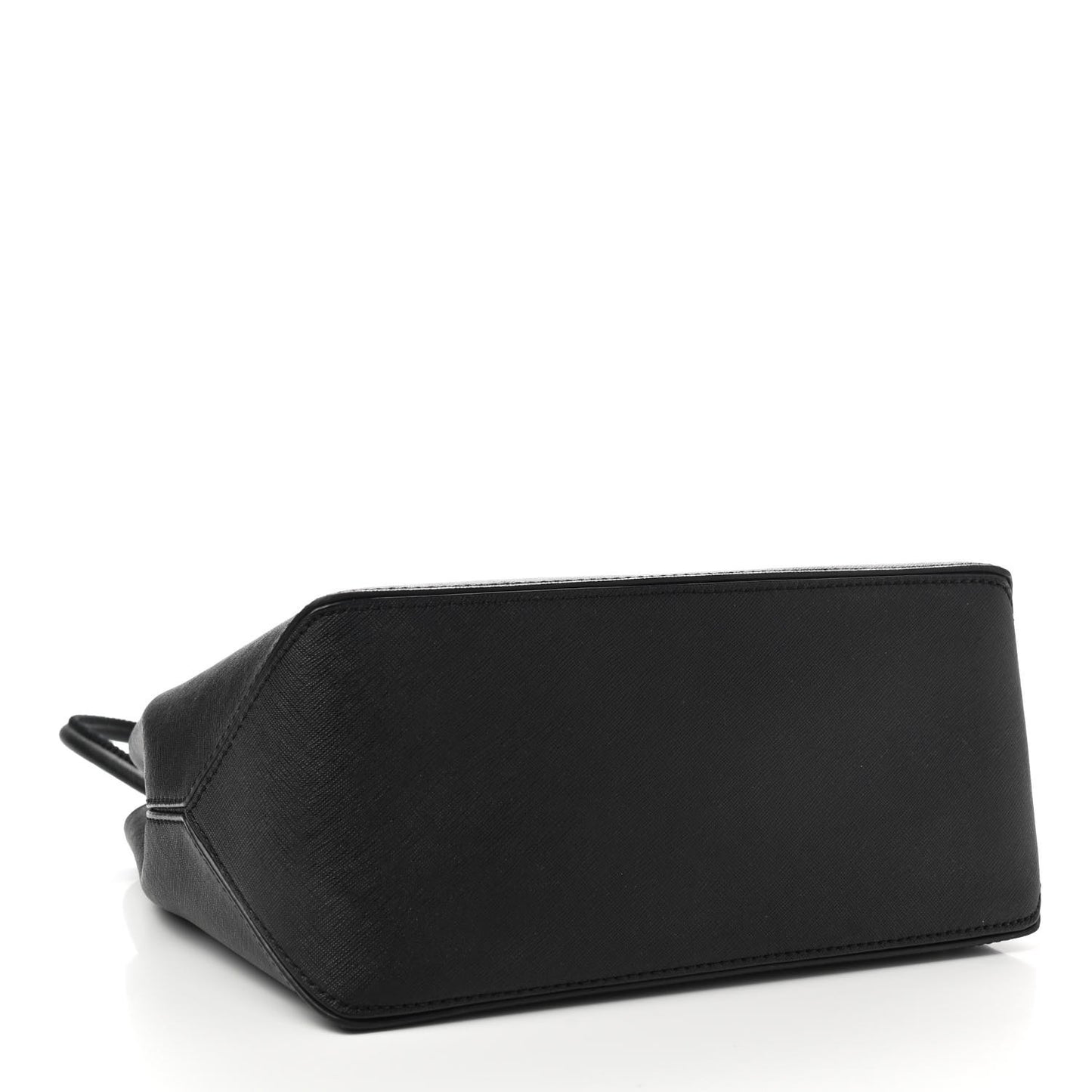 Calfskin Embossed Logo East West Shopper Tote Black