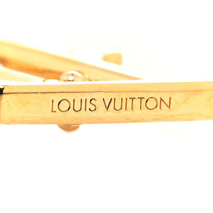 Louis Vuitton Metal Macro LV Earrings Gold 4 of 5