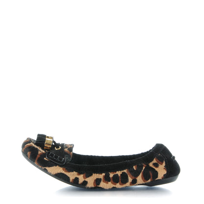 Louis Vuitton Leopard Pony Hair Dada Ballerina Flats 38 Black 1 of 8
