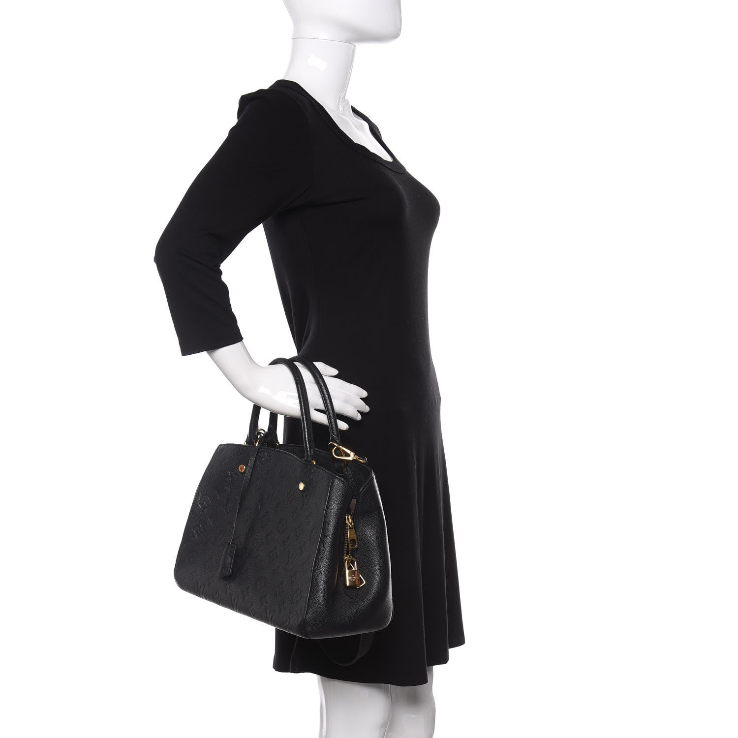 Louis Vuitton Empreinte Montaigne MM Black 3 of 11