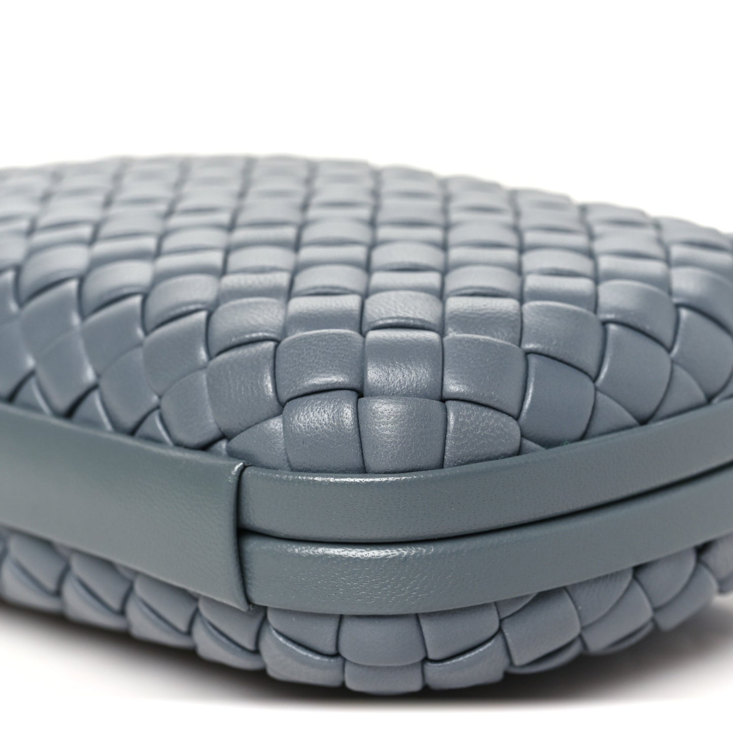 Nappa Intrecciato Minaudiere Knot Clutch Thunder