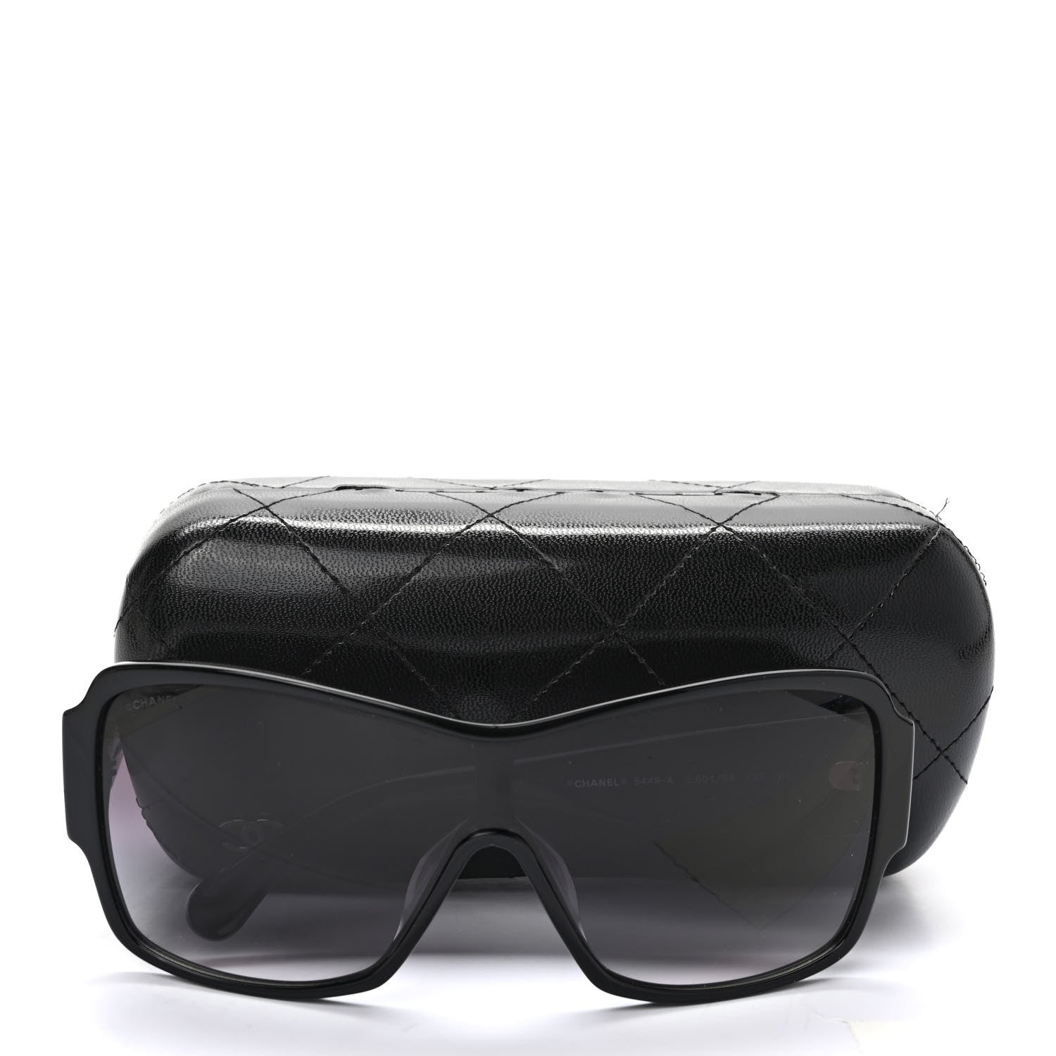 Chanel Acetate Shield Sunglasses 5449-A Black 8 of 8