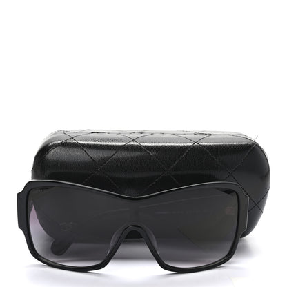 Chanel Acetate Shield Sunglasses 5449-A Black 8 of 8