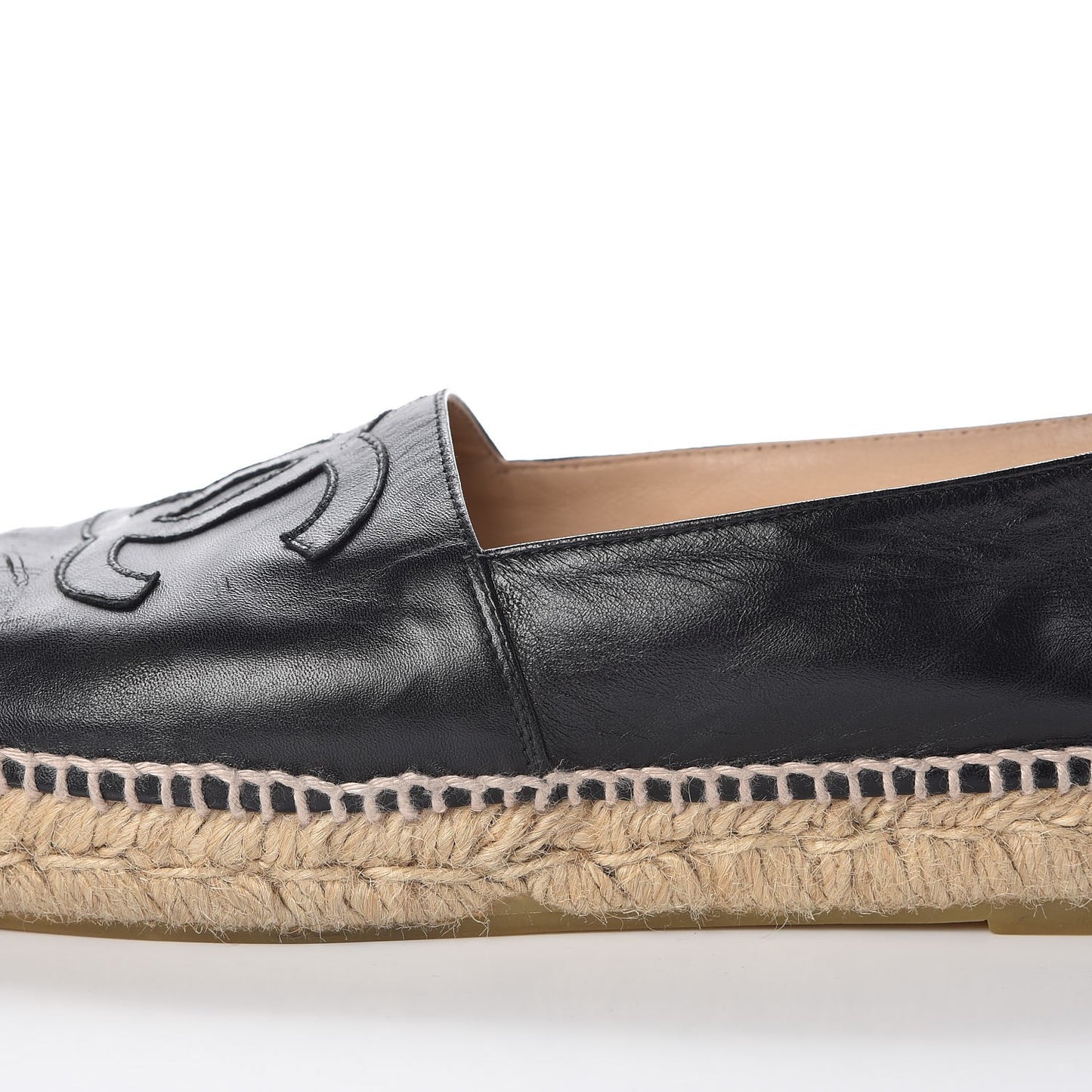 Lambskin CC Espadrilles 38 Black