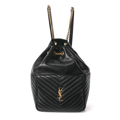 Saint Laurent Lambskin Matelasse Monogram Joe Backpack Black 1 of 11