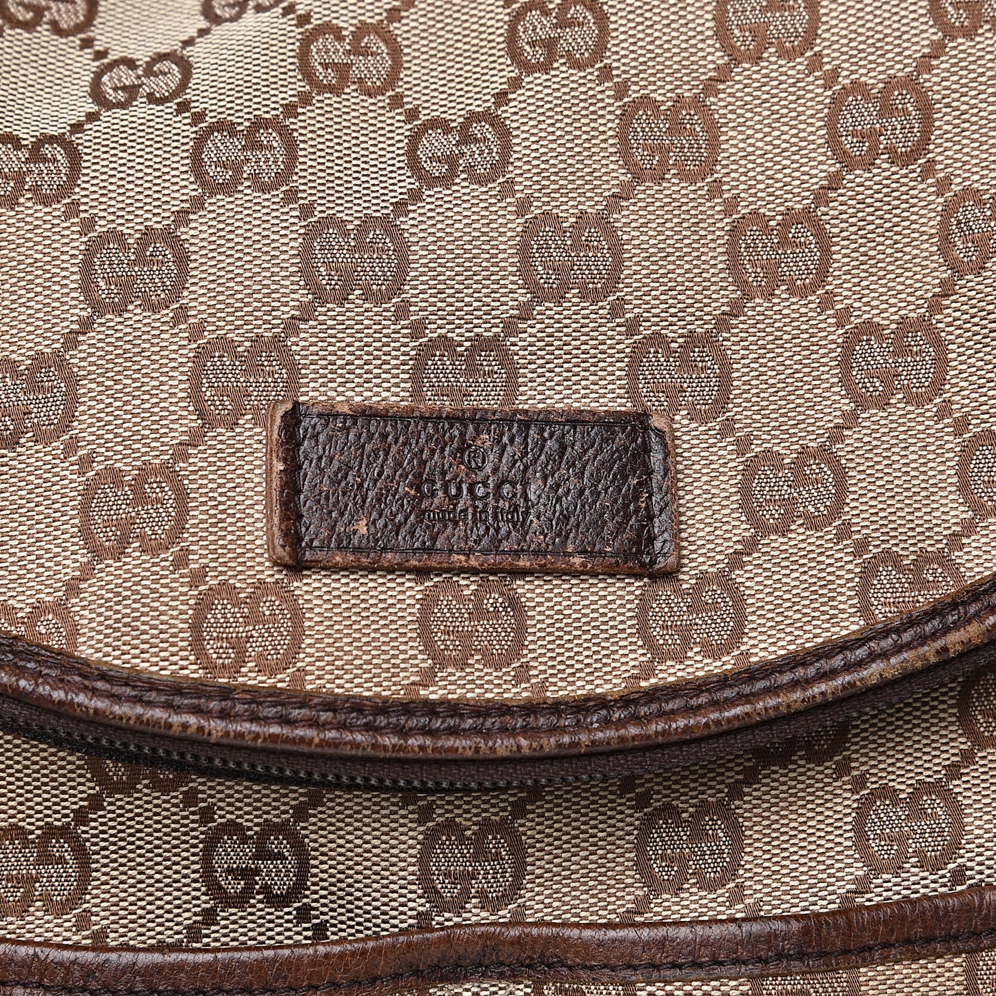 Monogram Natural Pigskin Large Diaper Bag Beige Ebony Cocoa Dark Chocolate