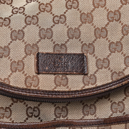 Gucci Monogram Natural Pigskin Large Diaper Bag Beige Ebony Cocoa Dark Chocolate 15 of 18