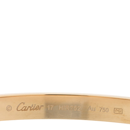 Cartier 18K Yellow Gold LOVE Bracelet 17 3 of 8