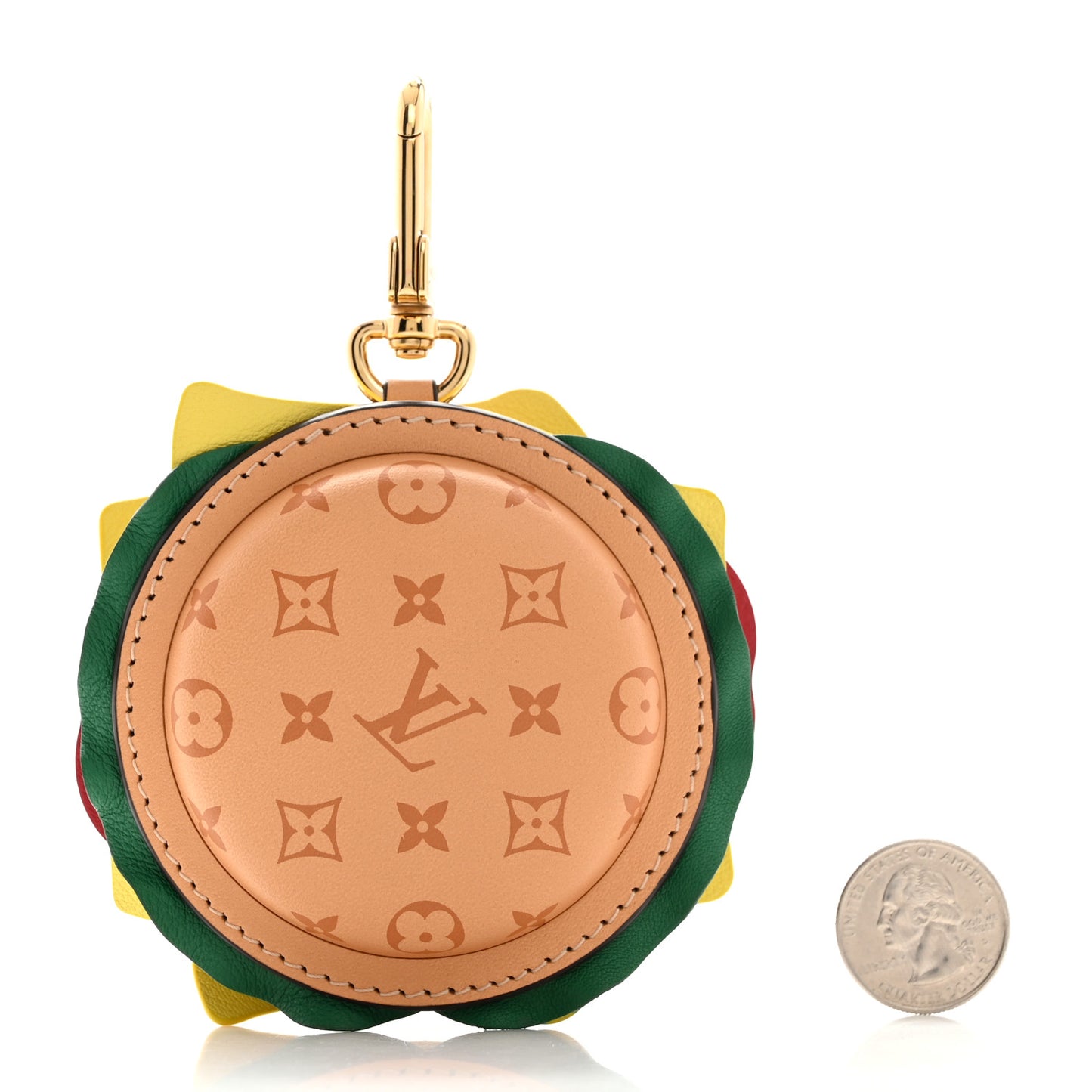 Monogram Calfskin Burger Pouch Charm Bag Charm