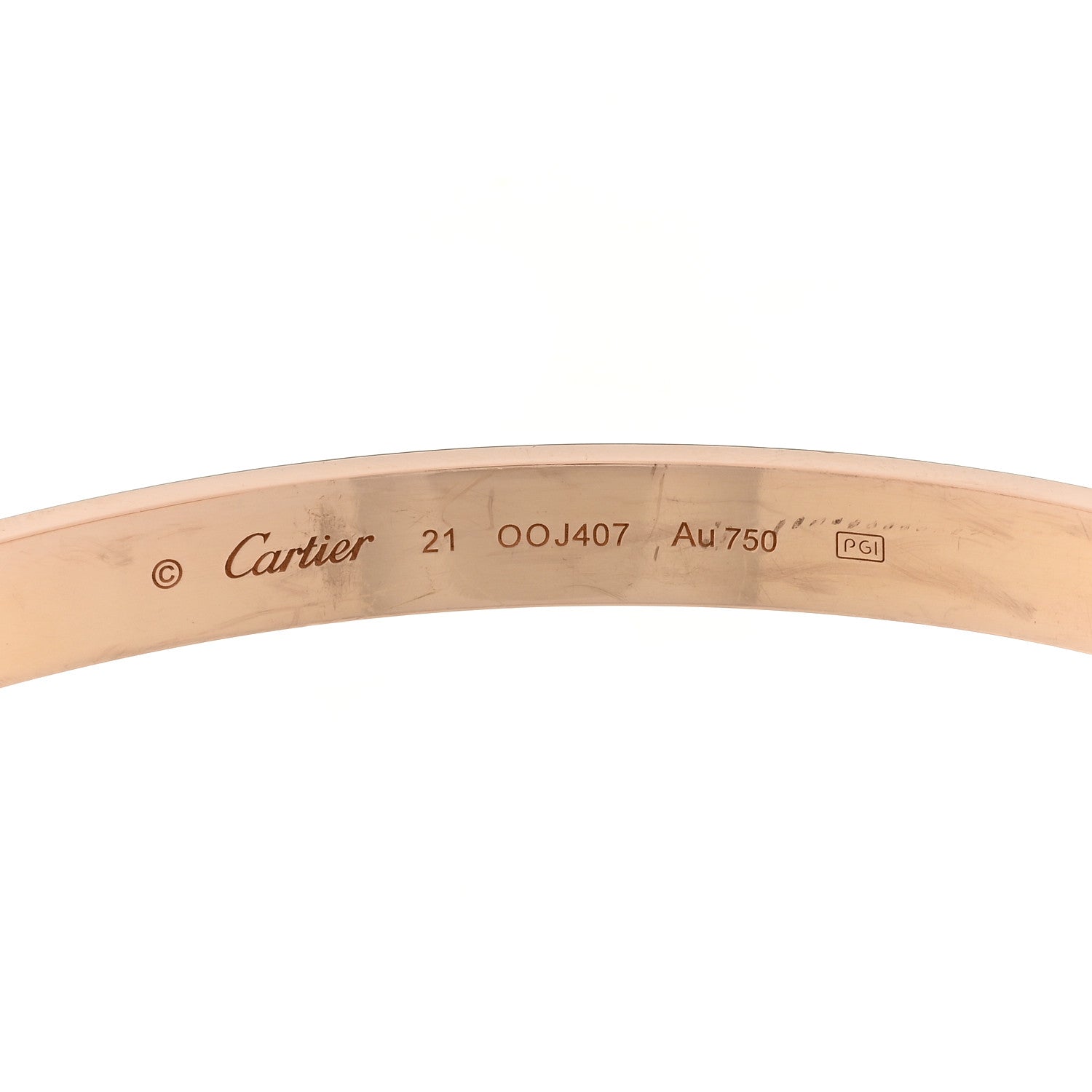 Cartier 18K Pink Gold LOVE Cuff Bracelet 21 3 of 4