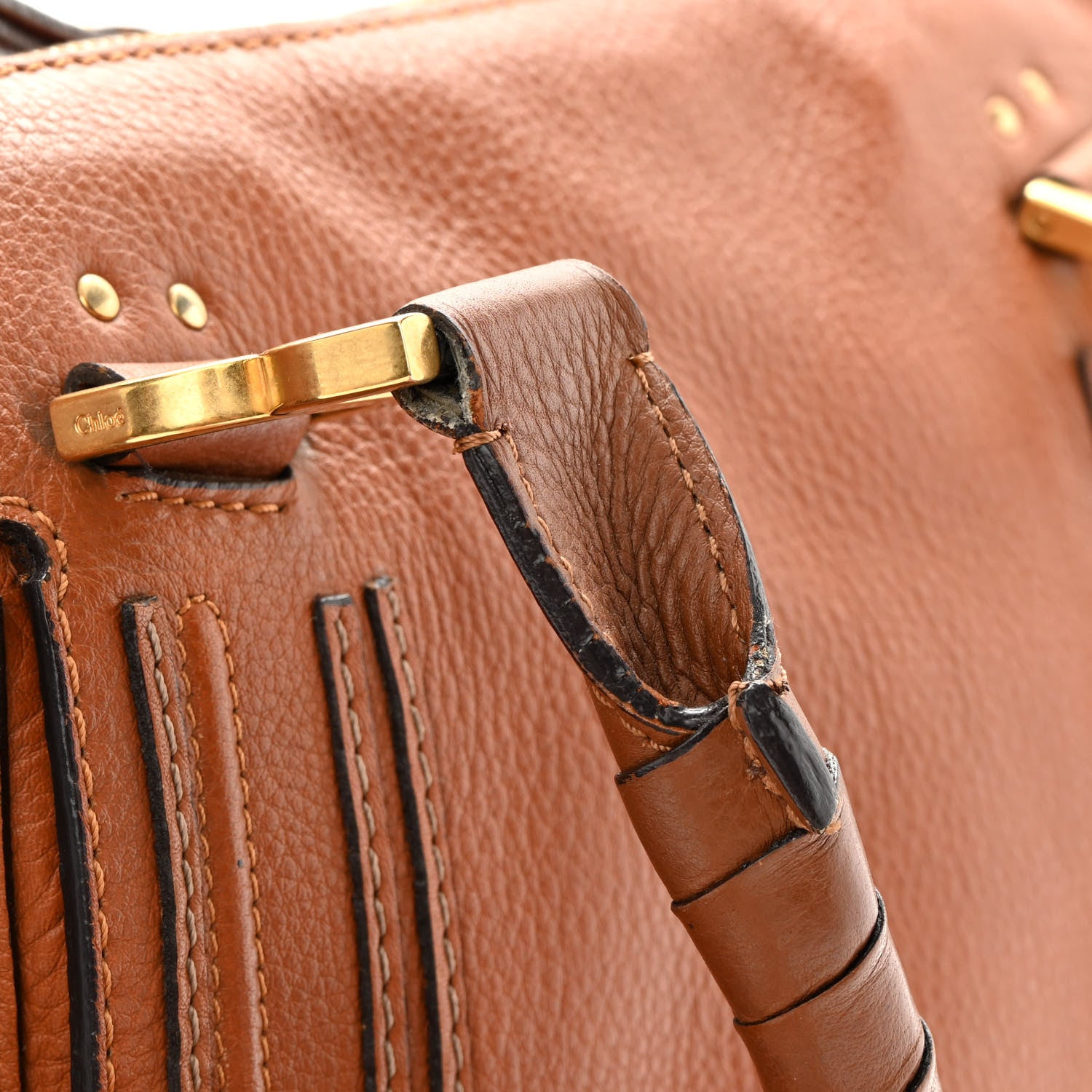 Chloe Calfskin Medium Marcie Satchel Tan 18 of 23