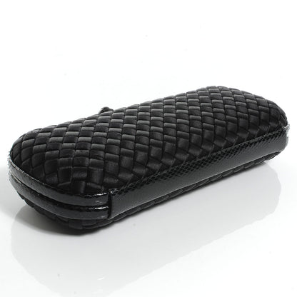 Bottega Veneta Ayers Satin Intrecciato Stretch Knot Clutch Nero Black 4 of 8