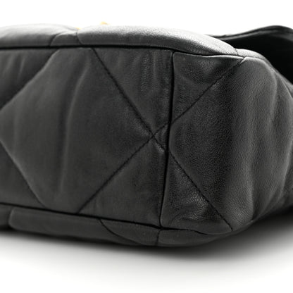 Chanel Lambskin Quilted Large Chanel 19 Flap Black 10 of 16