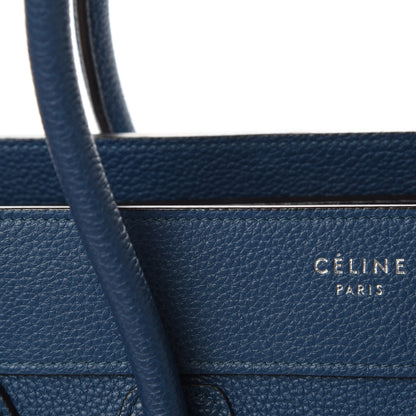Celine Drummed Calfskin Micro Luggage Petrol 15 of 15