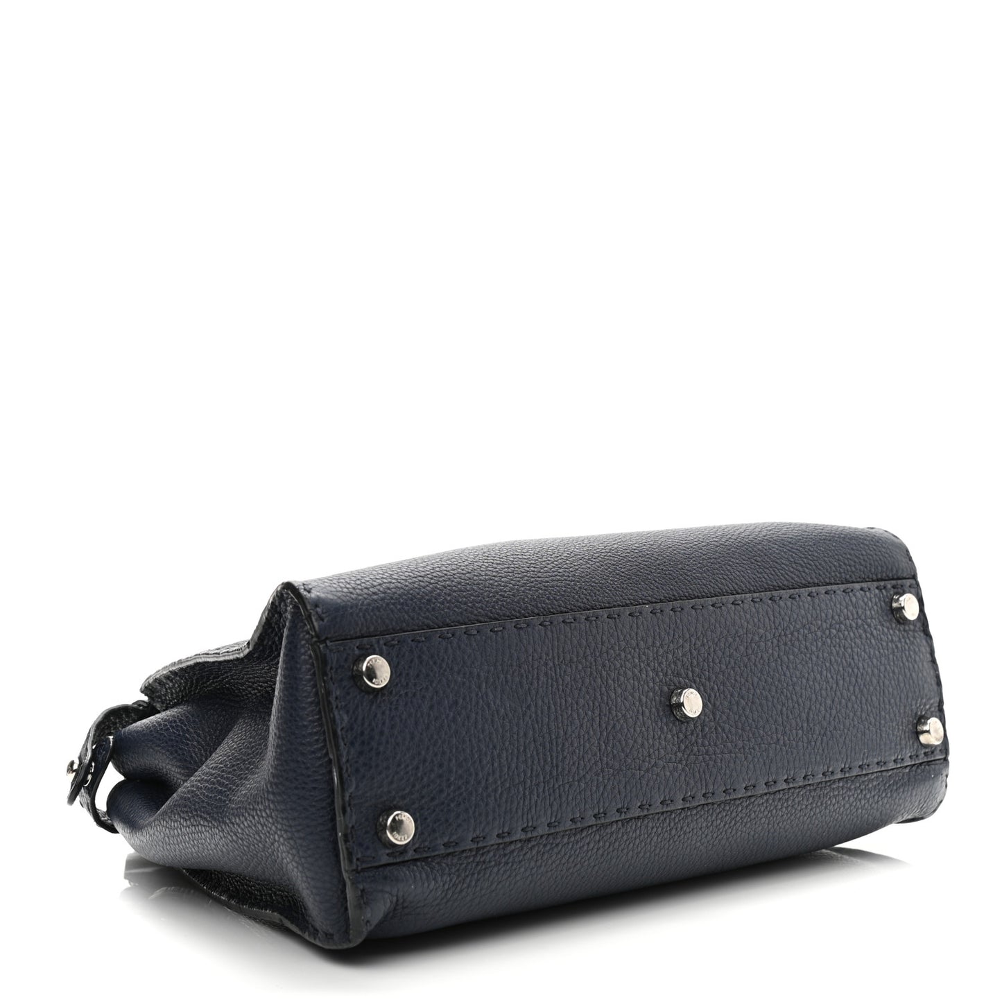 Cuoio Romano Selleria Medium Peekaboo Iconic Satchel Blue Notte
