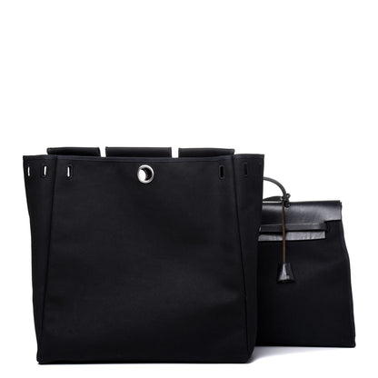 Hermes Toile Vache Calfskin Herbag 39 MM Black 4 of 33
