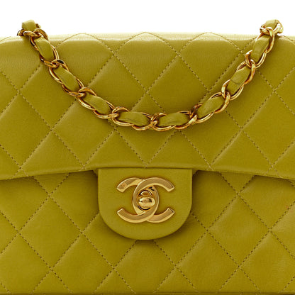 Chanel Lambskin Quilted Mini Square Flap Green 8 of 10