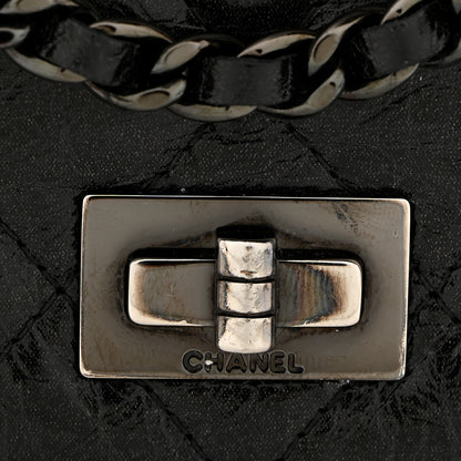 Chanel Glazed Aged Calfskin Reissue Wallet On Chain WOC Black 13 of 13