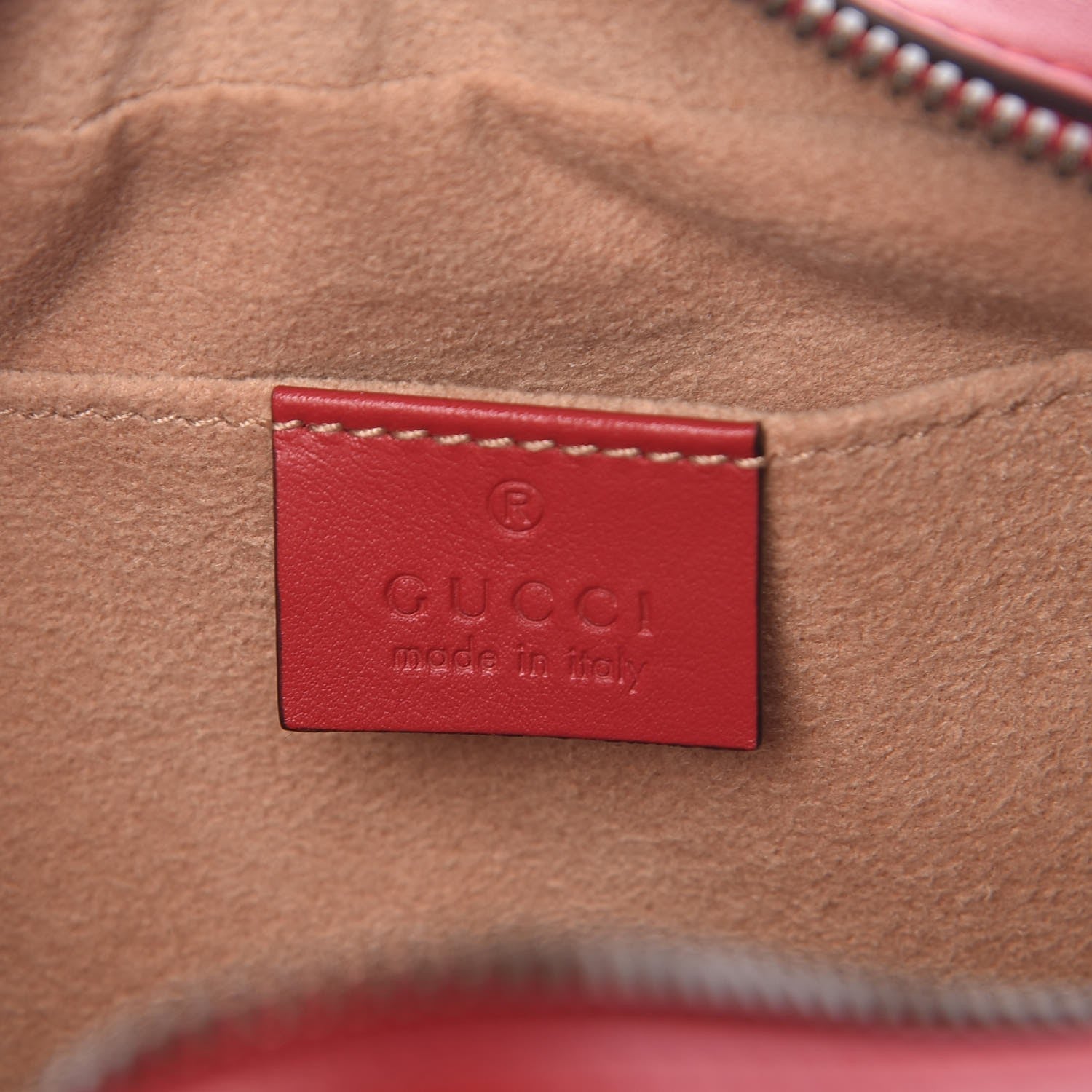 Gucci Calfskin Matelasse Small GG Marmont Chain Shoulder Bag Hibiscus Red 6 of 7