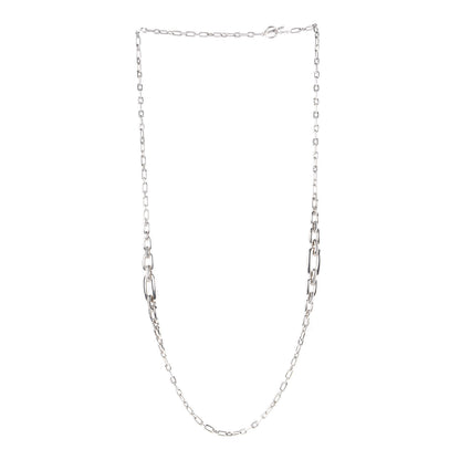 David Yurman Sterling Silver Diamond Wellesley Link Necklace 3 of 5