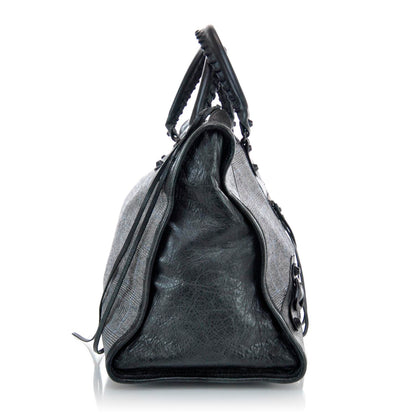Balenciaga Chevre Wool Prince of Wales Check Weekender 6 of 9