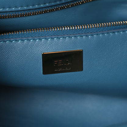 Fendi Satin Vitello King Sequin Baguette Blue 6 of 9