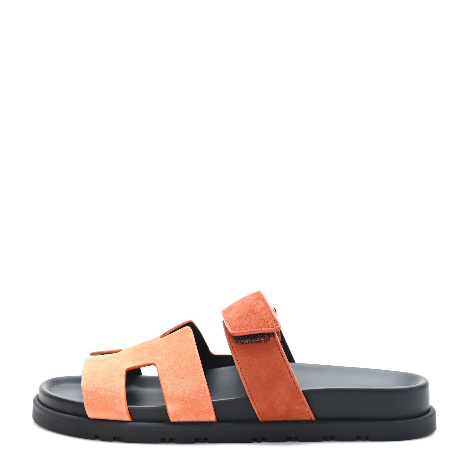 Hermes Suede Goatskin Womens Chypre Sandals 39.5 Rose Bois De Santal Rouge De Turin 1 of 9