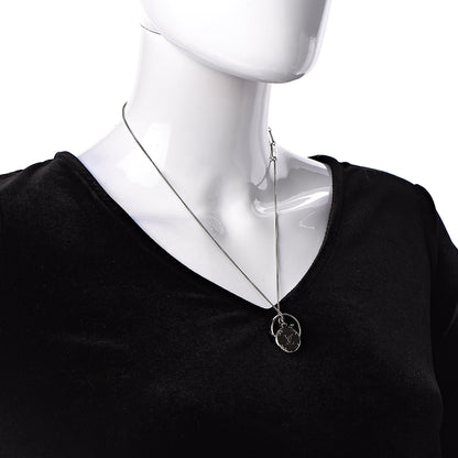 Louis Vuitton Zamac Palladium Monogram Charms Necklace Silver 2 of 6