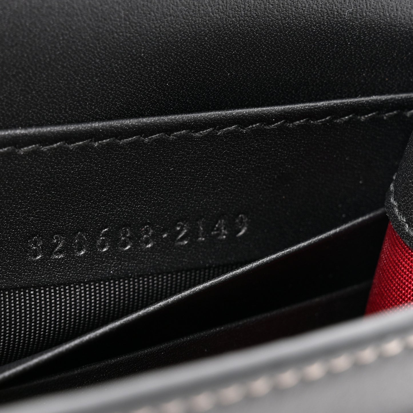 GG Emblem Monogram Wallet With Strap Beige Ebony Black