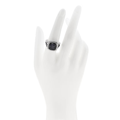 David Yurman Sterling Silver Diamond Black Orchid 11mm Albion Ring 56 7.5 2 of 6