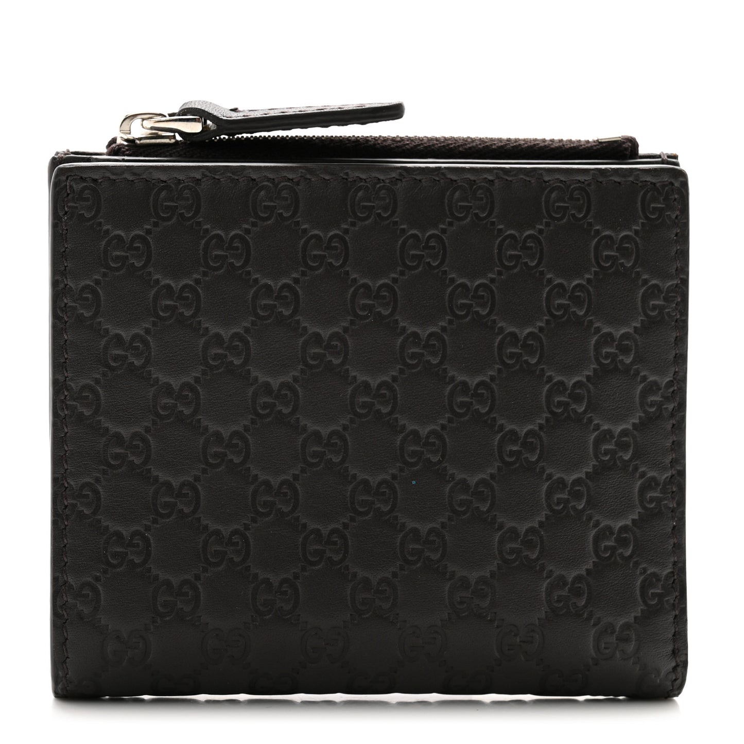 Microguccissima Snap Bi-Fold Wallet Dark Brown