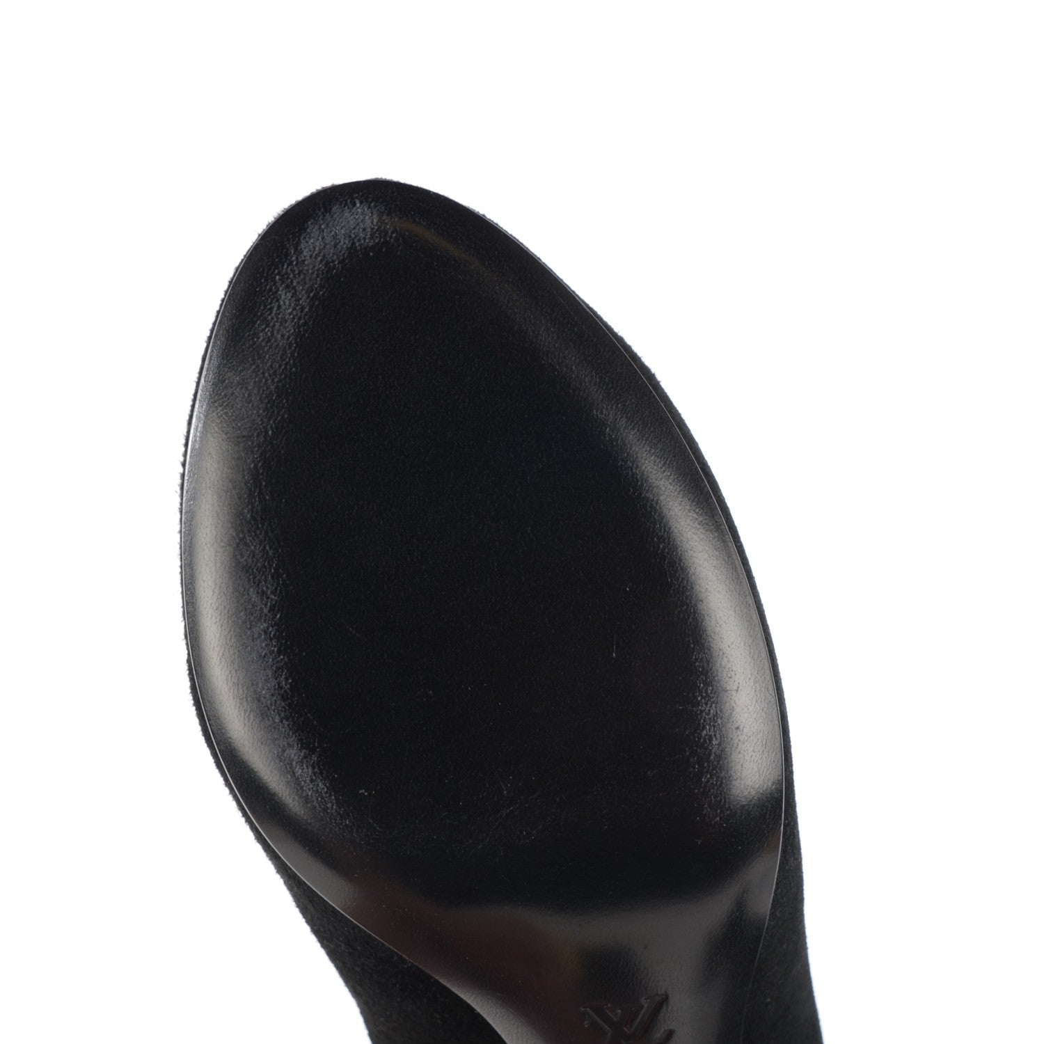 Louis Vuitton Suede Goatskin Alliance Thigh Boots 38.5 Black 6 of 10