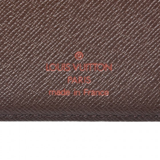 Louis Vuitton Damier Ebene Checkbook Cover Wallet 6 of 7