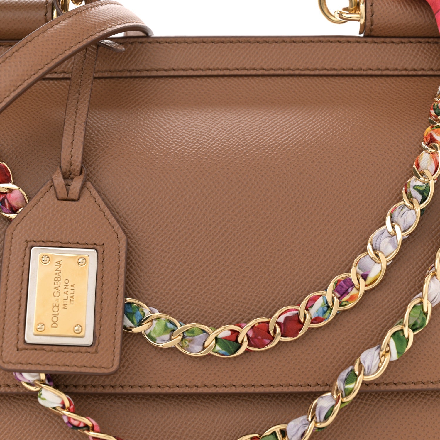 Dolce & Gabbana Dauphine Medium Miss Sicily Satchel With Scarf Caramello 8 of 10