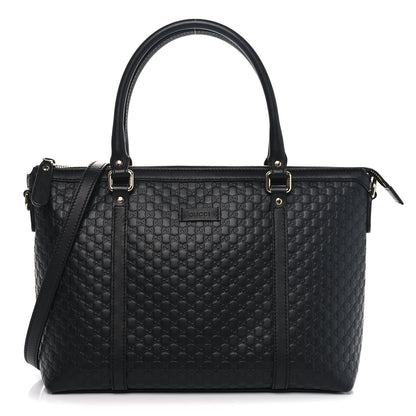 Gucci Soft Microguccissima Small Zippered Satchel Black 1 of 12