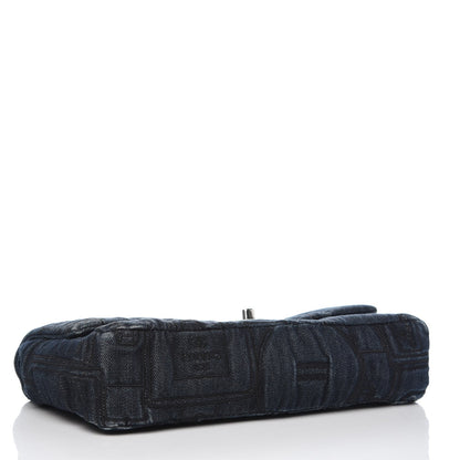 Chanel Denim Embroidered Medium Perfume Bottle Flap Blue 4 of 12